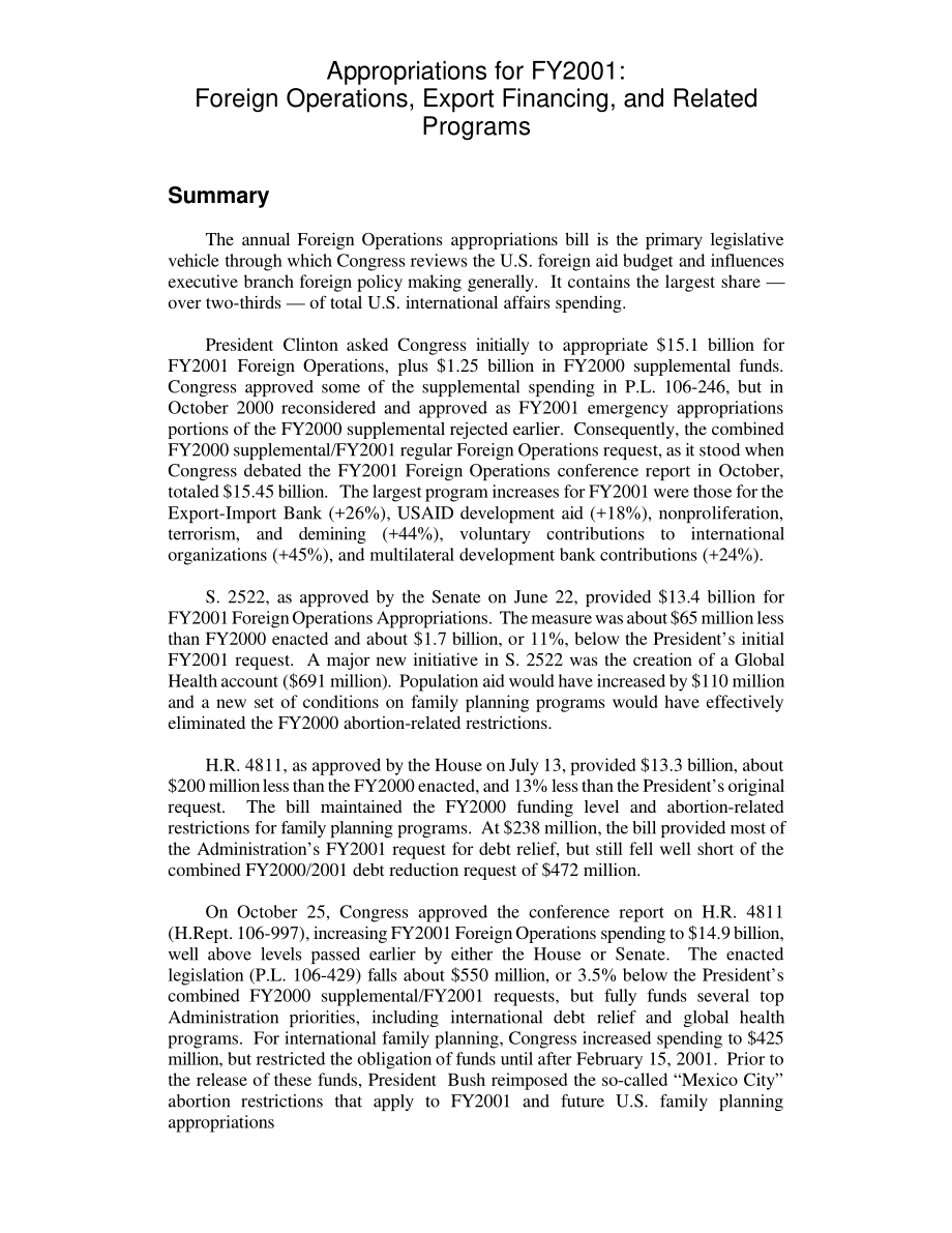 [20010404]RL30511_2001财年拨款：国外业务、出口融资和相关计划.pdf_第3页