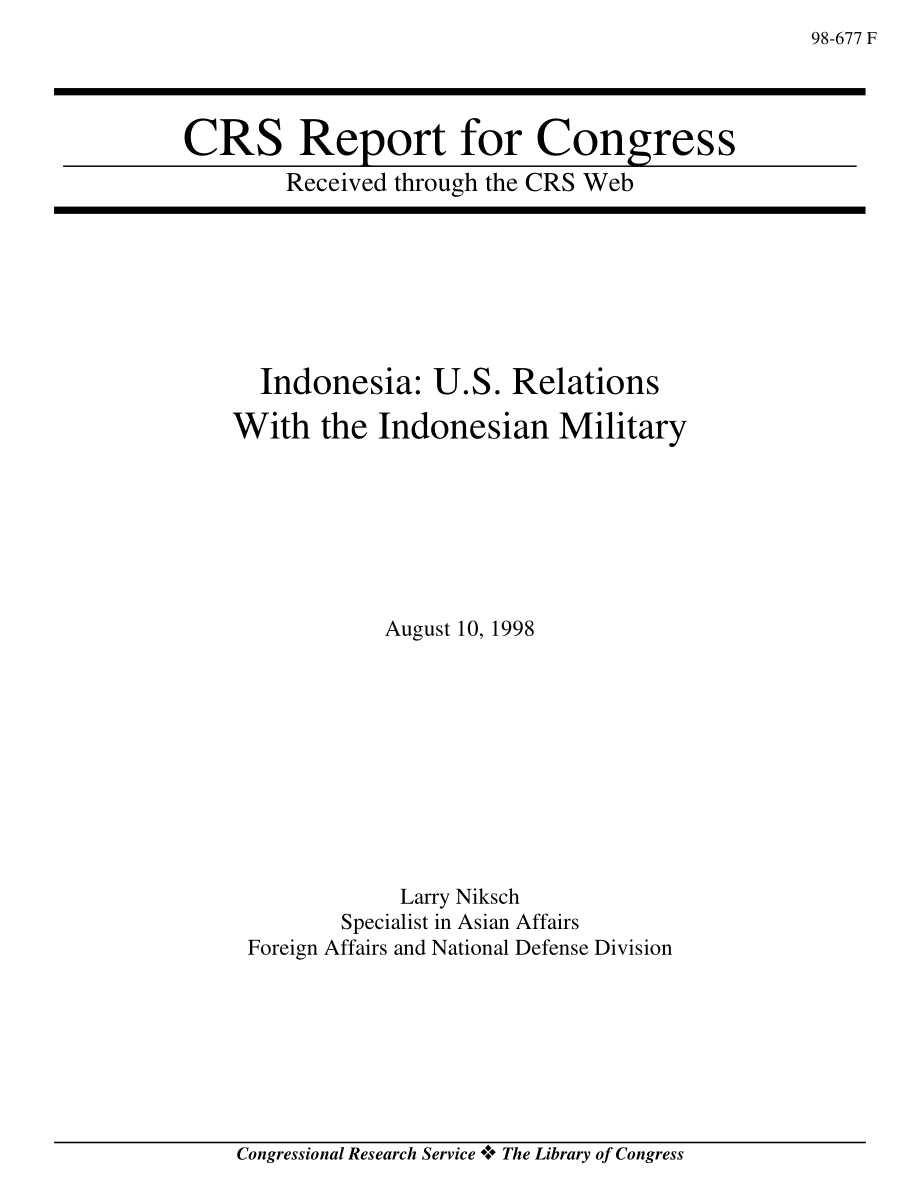 [19980810]98-677_印度尼西亚：美国与印尼军方的关系.pdf_第1页