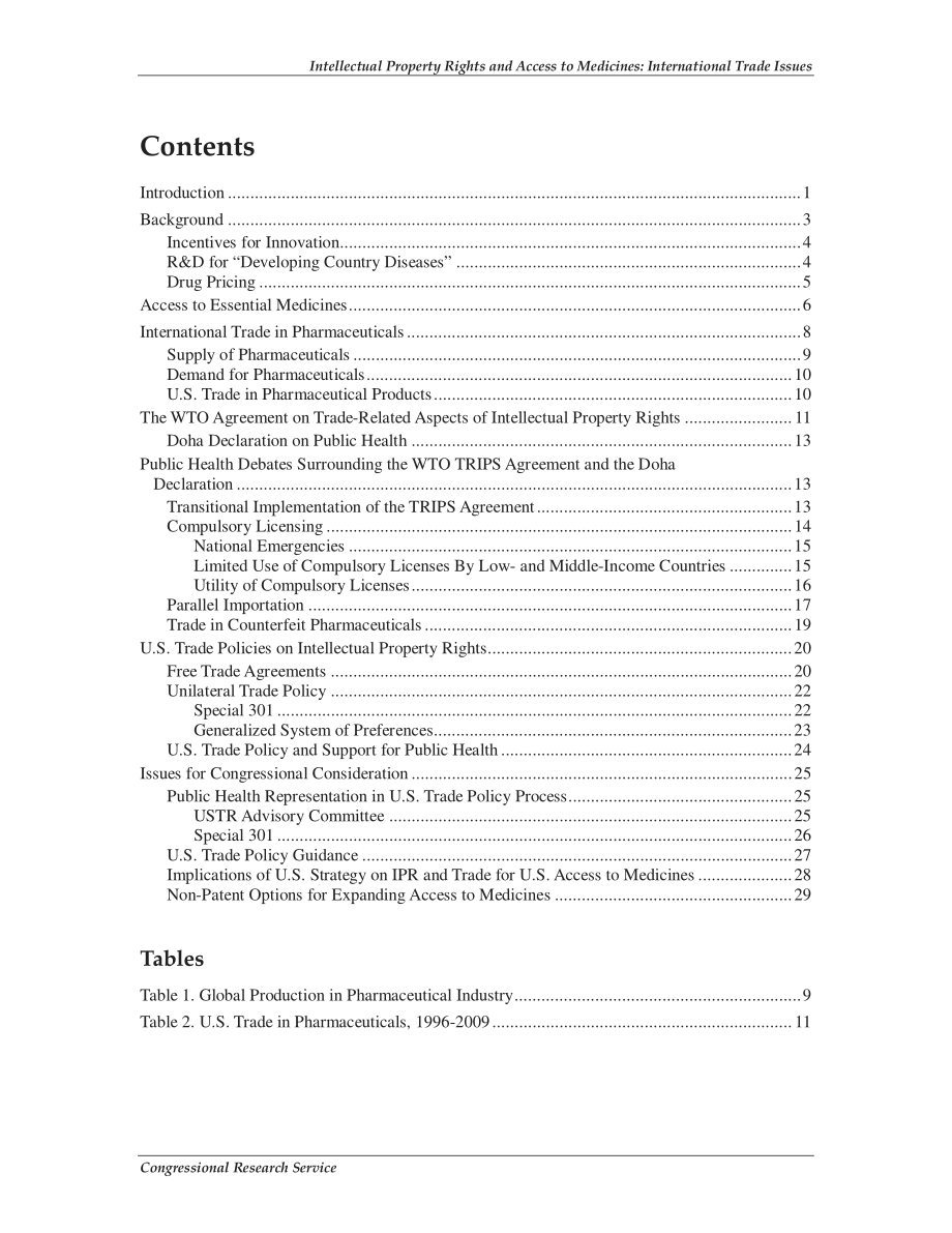 [20100614]R40607_知识产权和药品获取：国际贸易问题 .pdf_第3页