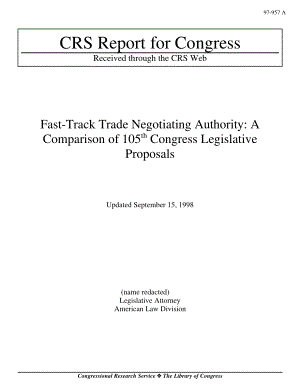 [19980915]97-957_快速贸易谈判授权：第105届国会立法提案比较.pdf