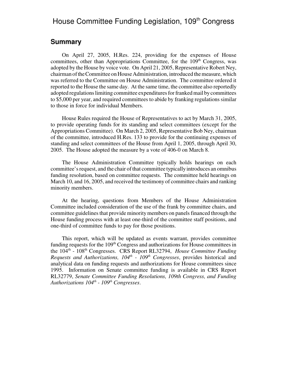 [20050429]RL32793_众议院委员会资助立法第109届国会.pdf_第2页