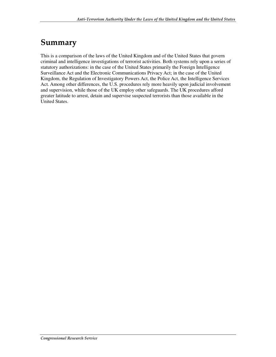 [20060907]RL33726_联合王国和美国法律规定的反恐怖主义机构.pdf_第2页