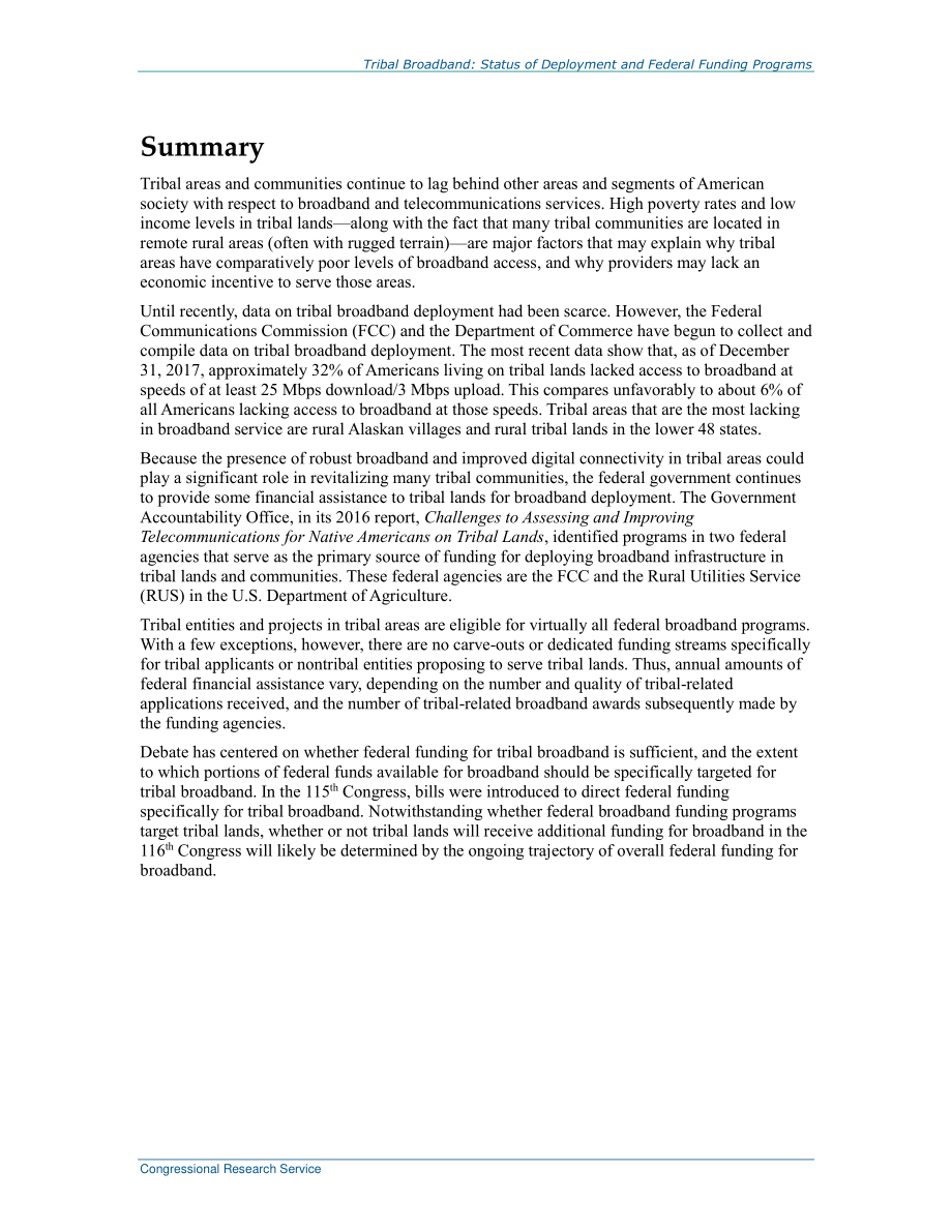 [20190109]R44416_部落宽带：部署状态和联邦资金计划.pdf_第2页