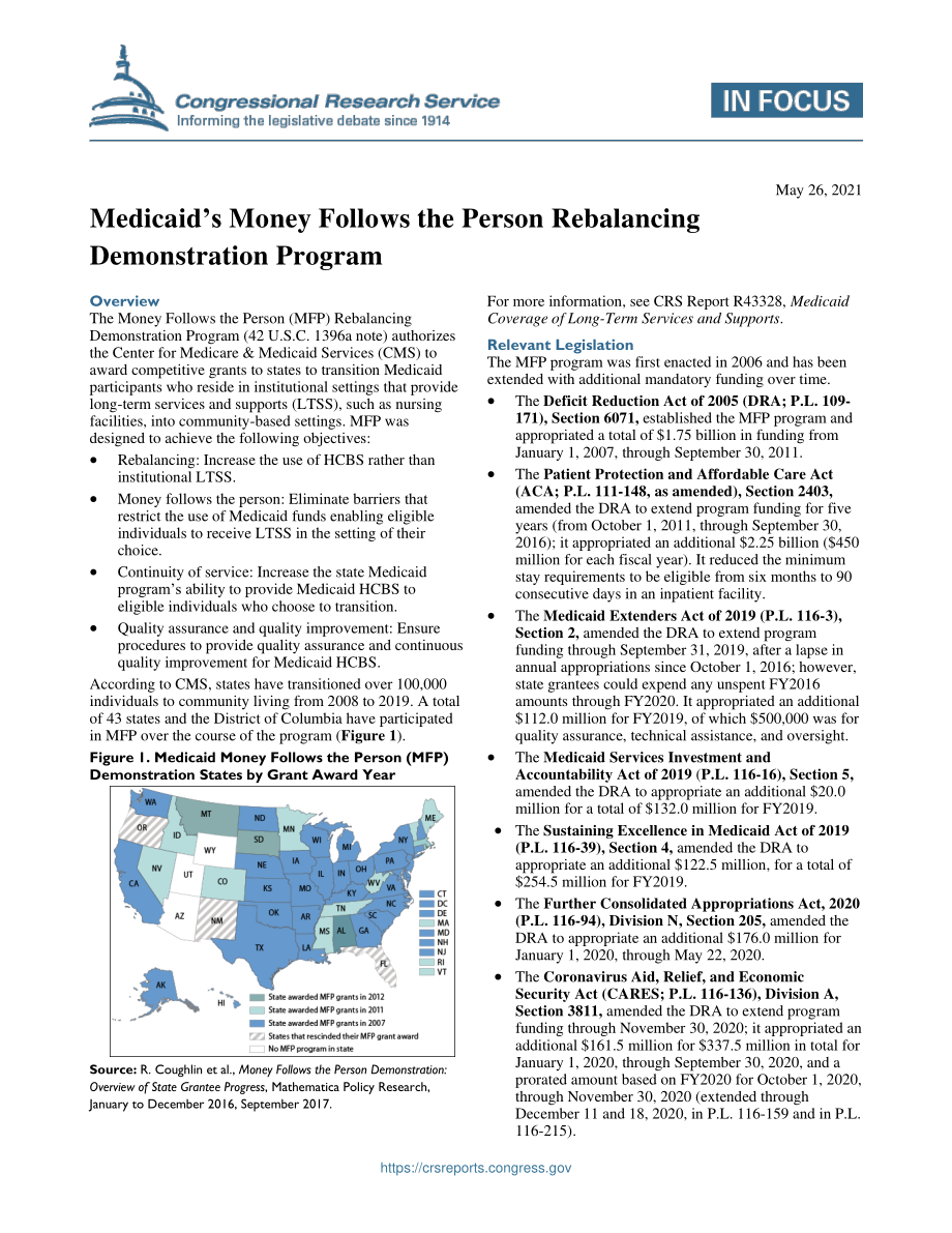 [20210526]IF11839_Medicaid的资金遵循人员再平衡示范计划.pdf_第1页