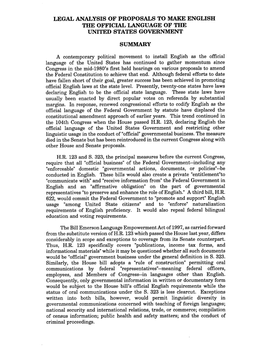 [19970314]97-383_关于将英语作为美国政府官方语言的提案的法律分析.pdf_第2页