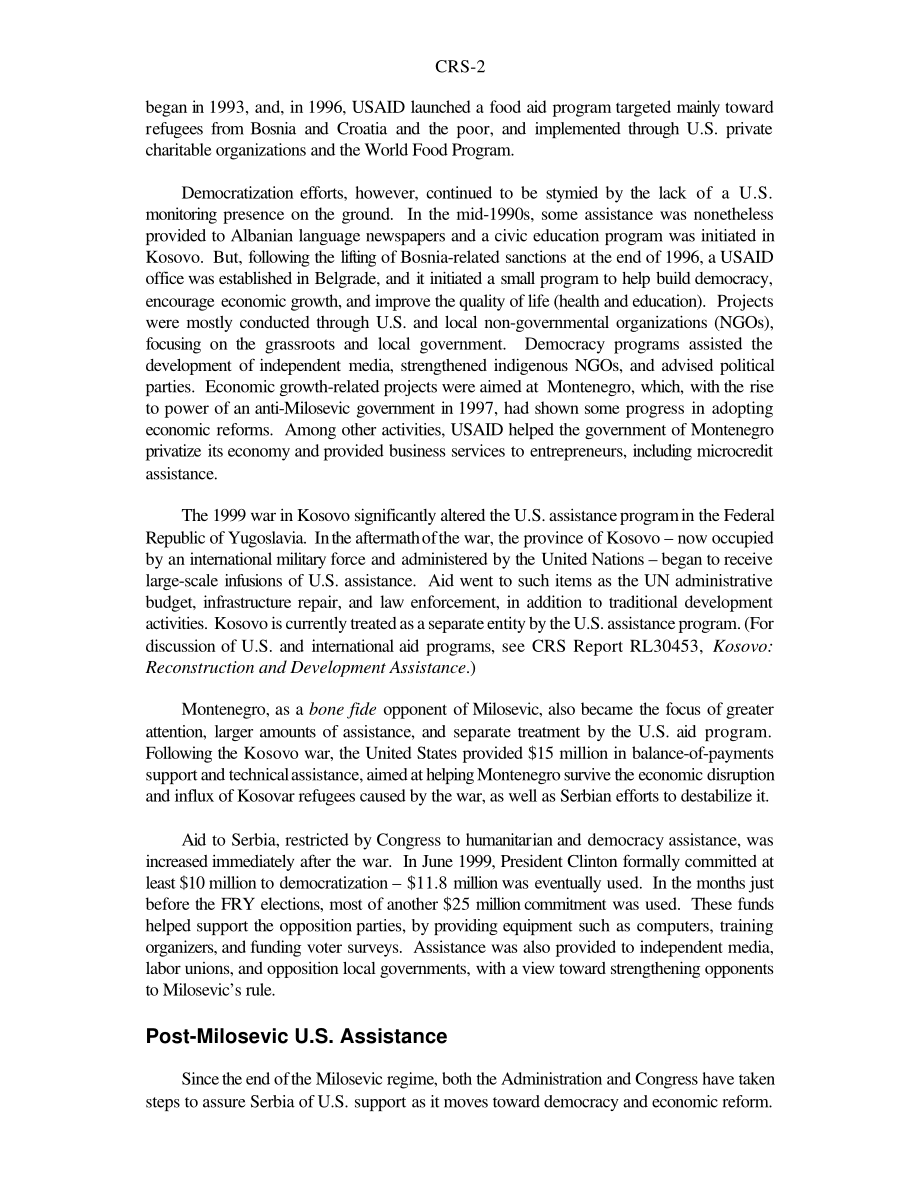 [20010816]RS20737_南斯拉夫联盟共和国：美国经济援助.pdf_第2页