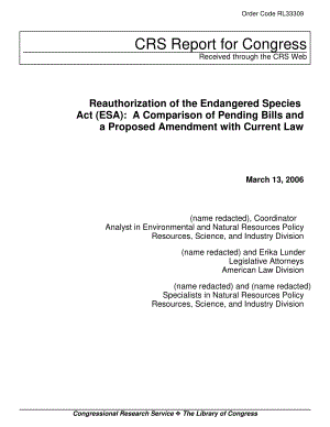 [20060313]RL33309_《濒危物种法》（ESA）的重新授权：待决法案和拟议修正案与现行法律的比较.pdf