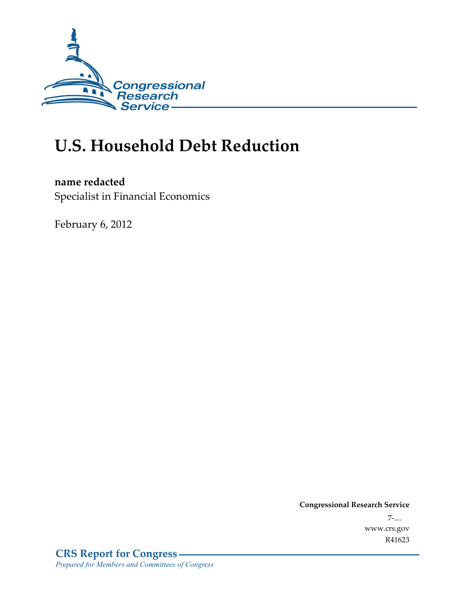 [20120206]R41623_美国家庭债务减免.pdf_第1页