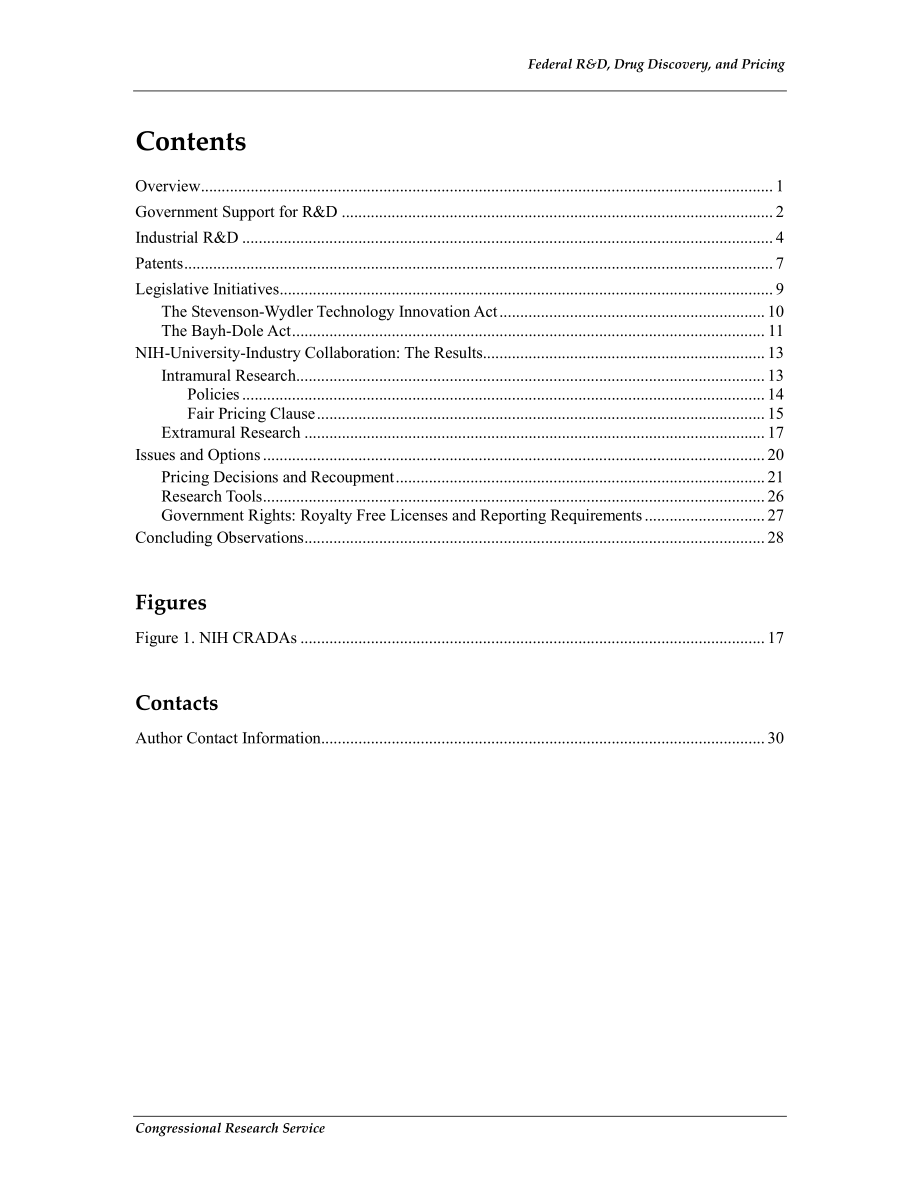 [20121130]RL32324_联邦研发、药物发现和定价：NIH大学与产业关系的启示.pdf_第3页