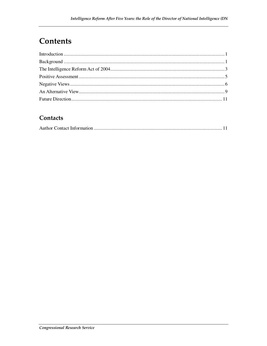 [20100622]R41295_五年后的情报改革：国家情报局局长的作用.pdf_第3页