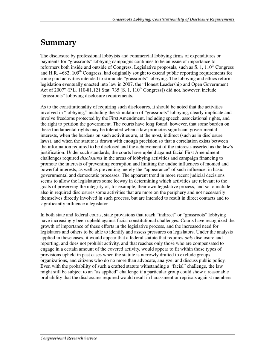 [20080226]RL33794_基层游说：披露要求的合宪性.pdf_第2页