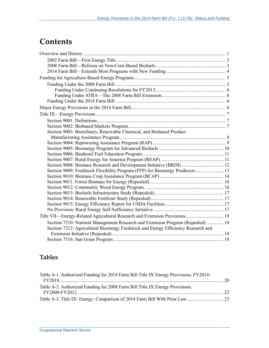 [20180712]R43416_2014年农业法案中的能源规定（P.L.113-79) 状态和资金.pdf_第3页