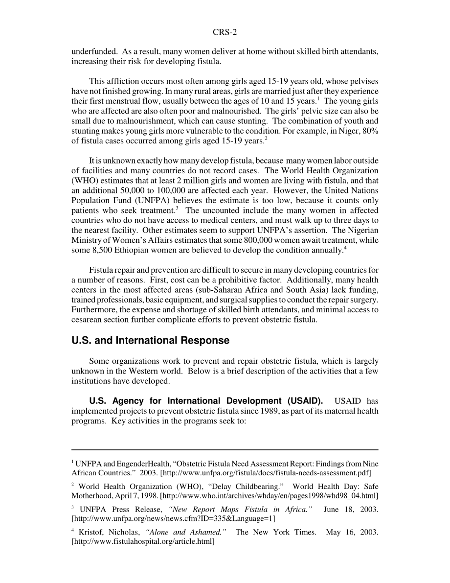 [20040317]RS21773_世界生殖健康问题：产科瘘管：背景资料和答复.pdf_第2页