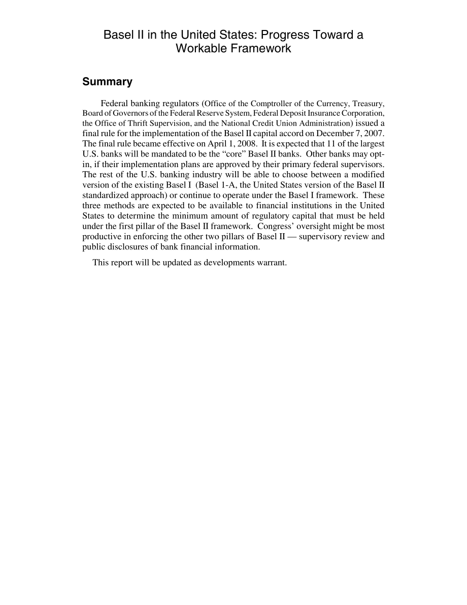 [20080514]RL34485_美国新巴塞尔协议：迈向可行框架的进展.pdf_第2页