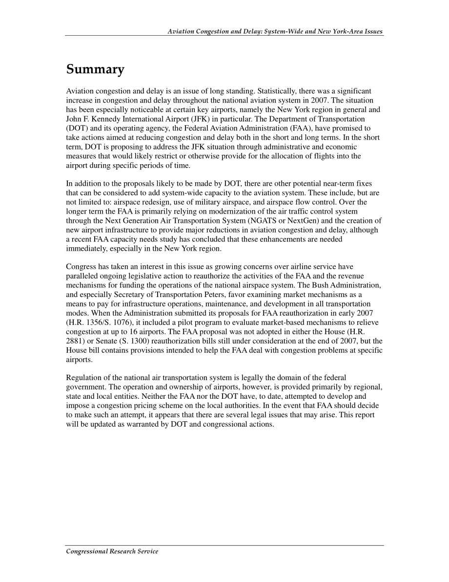 [20071214]RL34284_航空拥挤和延误：全系统和纽约地区问题.pdf_第2页