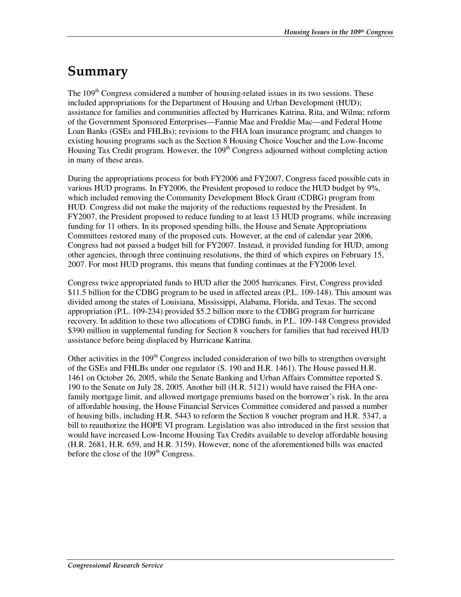 [20070108]RL32899_第109届国会的住房问题.pdf_第2页