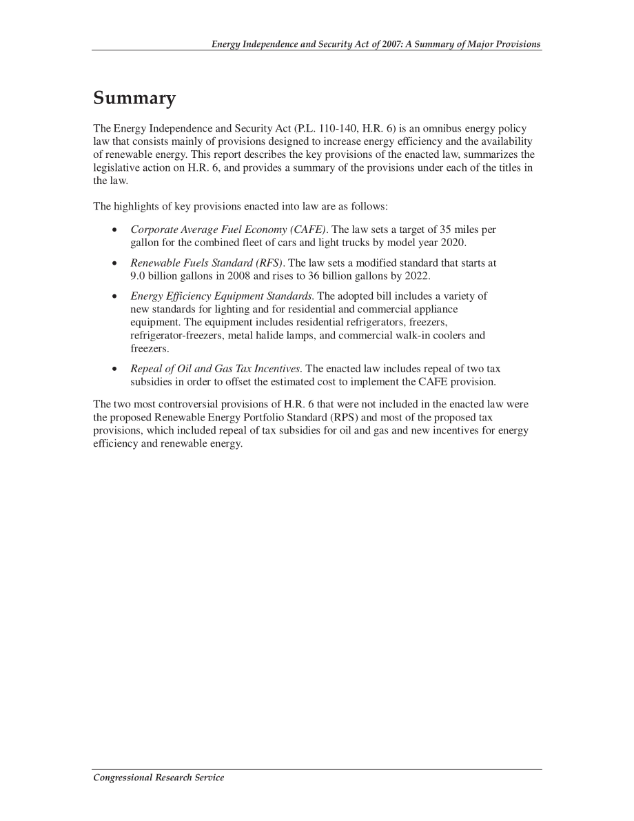 [20080222]RL34294_2007年能源独立和安全法案：主要条款概述.pdf_第2页