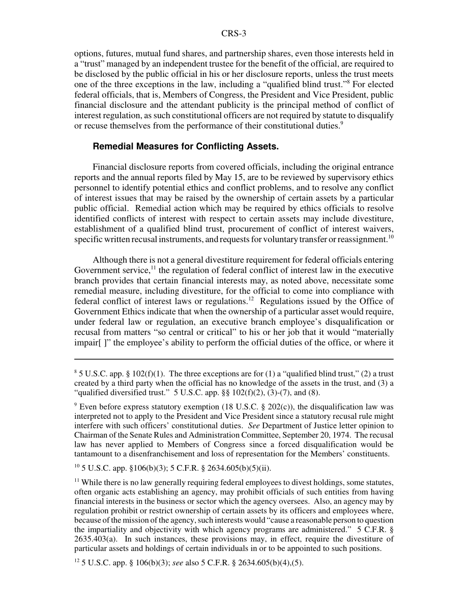 [20050923]RS21656_联邦官员使用盲目信托.pdf_第3页