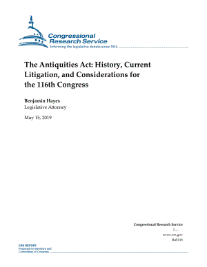 [20190515]R45718_《文物法》：第116届国会的历史、当前诉讼和考虑.pdf