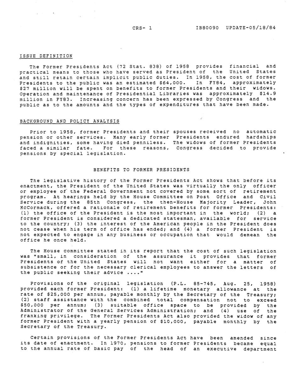 [19840518]IB80090_前任总统：养老金、设施和服务.pdf_第2页