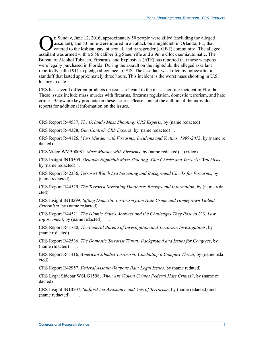 [20160624]R44520_大规模枪击和恐怖主义：CRS产品.pdf_第2页