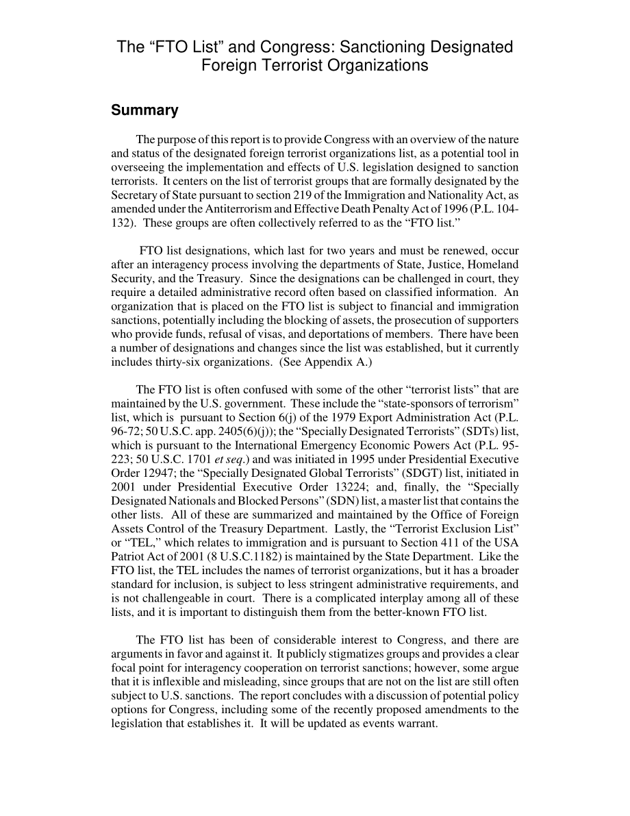 [20031021]RL32120_“FTO名单”和国会：制裁指定的外国恐怖组织.pdf_第2页