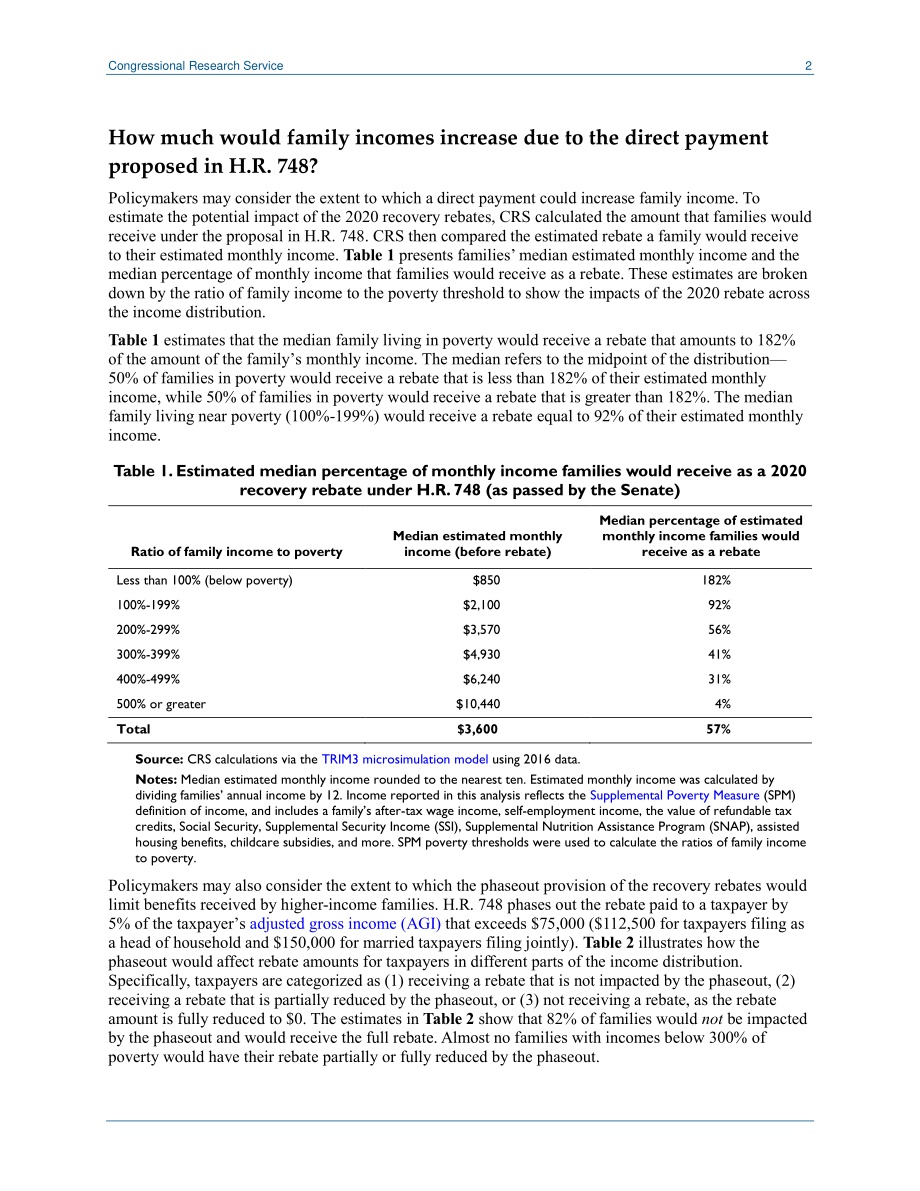 [20200326]IN11270_2019冠状病毒疾病和对个人的直接支付：H.R.回收回扣的估计影响748关于家庭收入.pdf_第2页