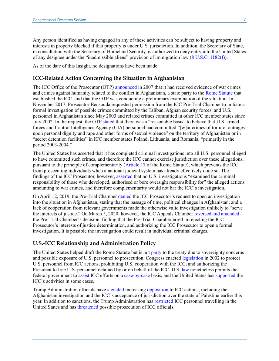 [20200619]IN11428_国际刑事法院：美国对阿富汗战争罪调查的制裁.pdf_第2页