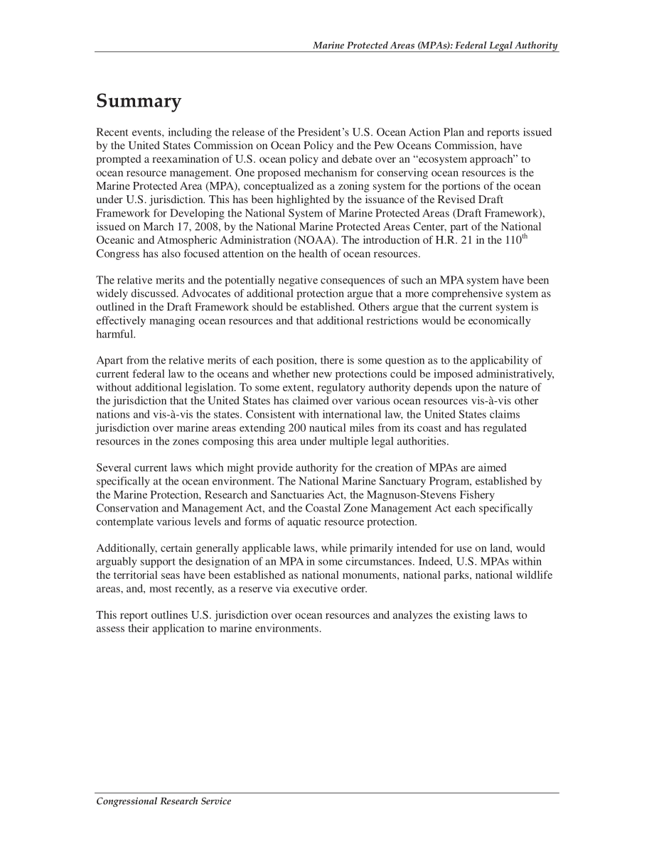 [20090428]RL32486_海洋保护区（MPA）：联邦法律局.pdf_第2页