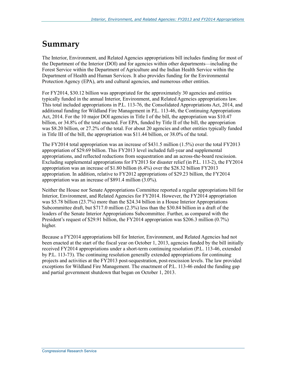 [20140501]R43142_内部、环境和相关机构：2013财年和2014财年拨款.pdf_第2页