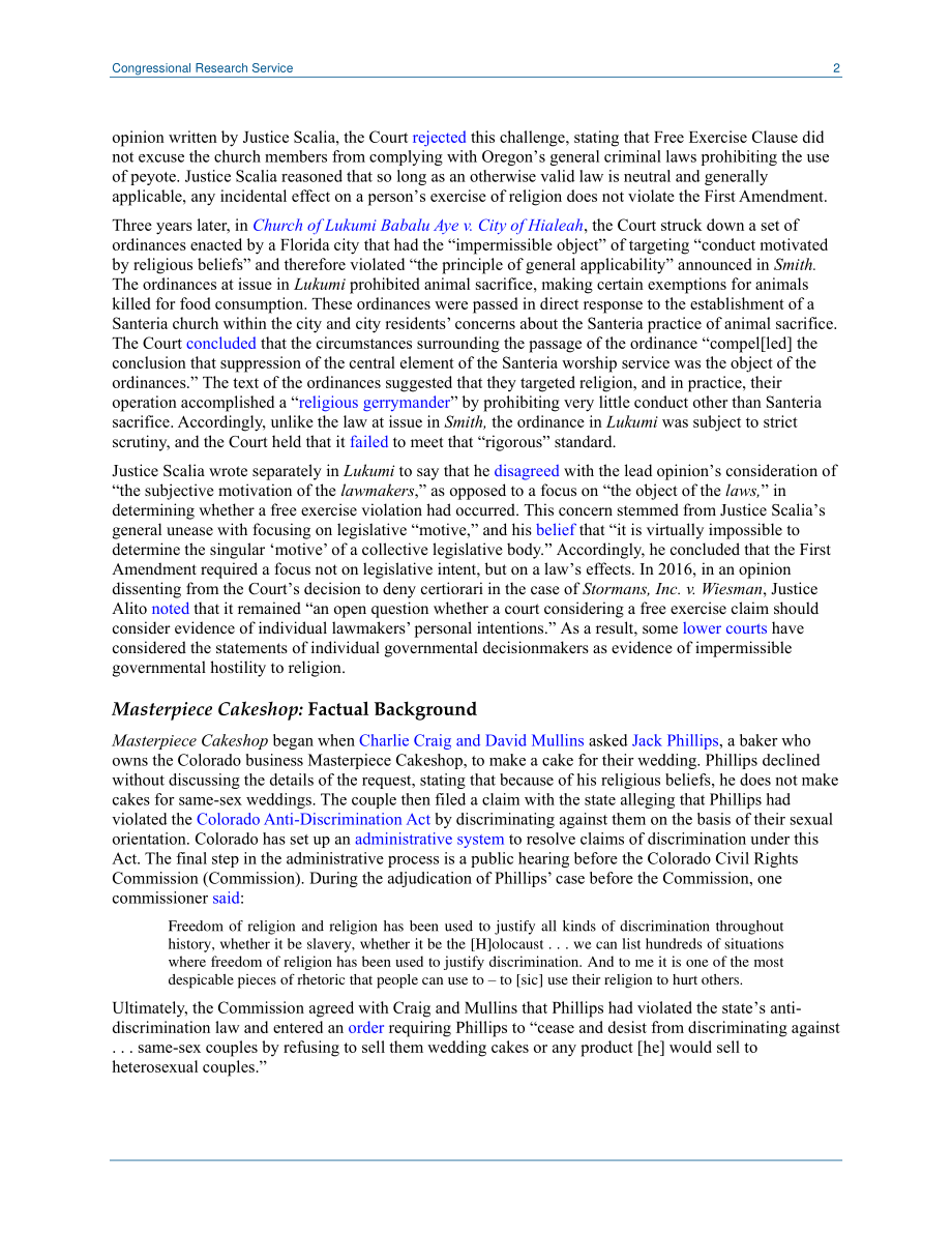 [20180605]LSB10146_杰作Cakeshop：证明政府对宗教的敌意.pdf_第2页