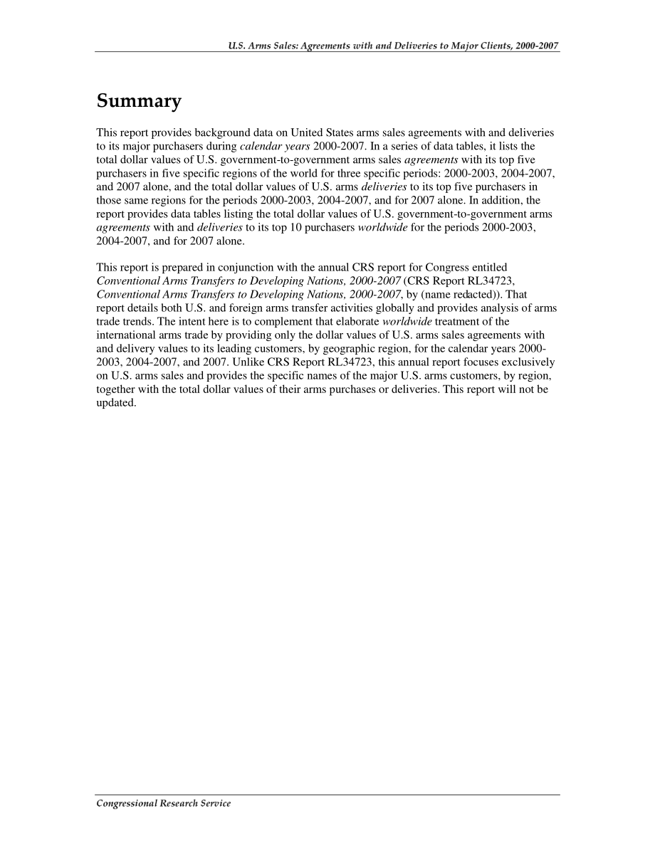 [20081126]RL34768_美国军售：2000-2007年与主要客户的协议和交付.pdf_第2页