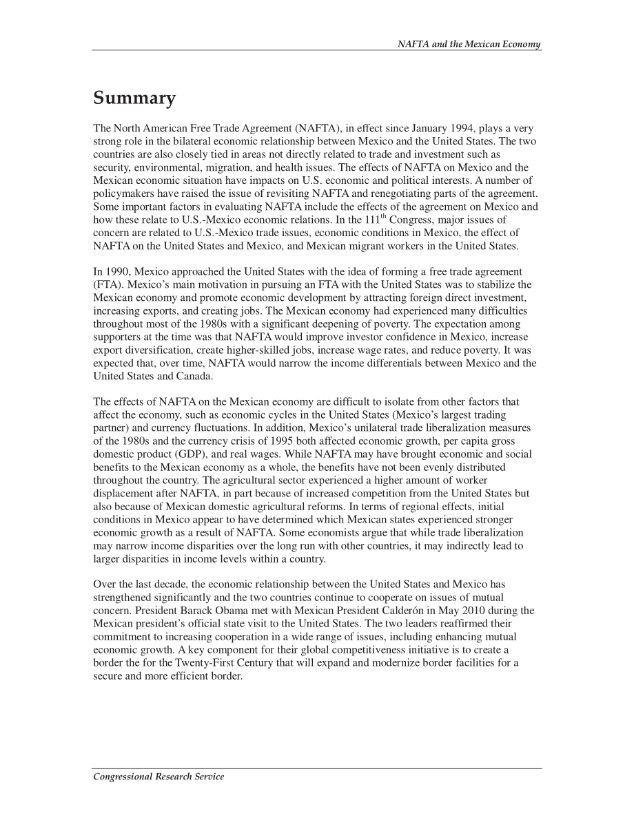 [20100603]RL34733_ 北美自由贸易协定与墨西哥经济.pdf_第2页