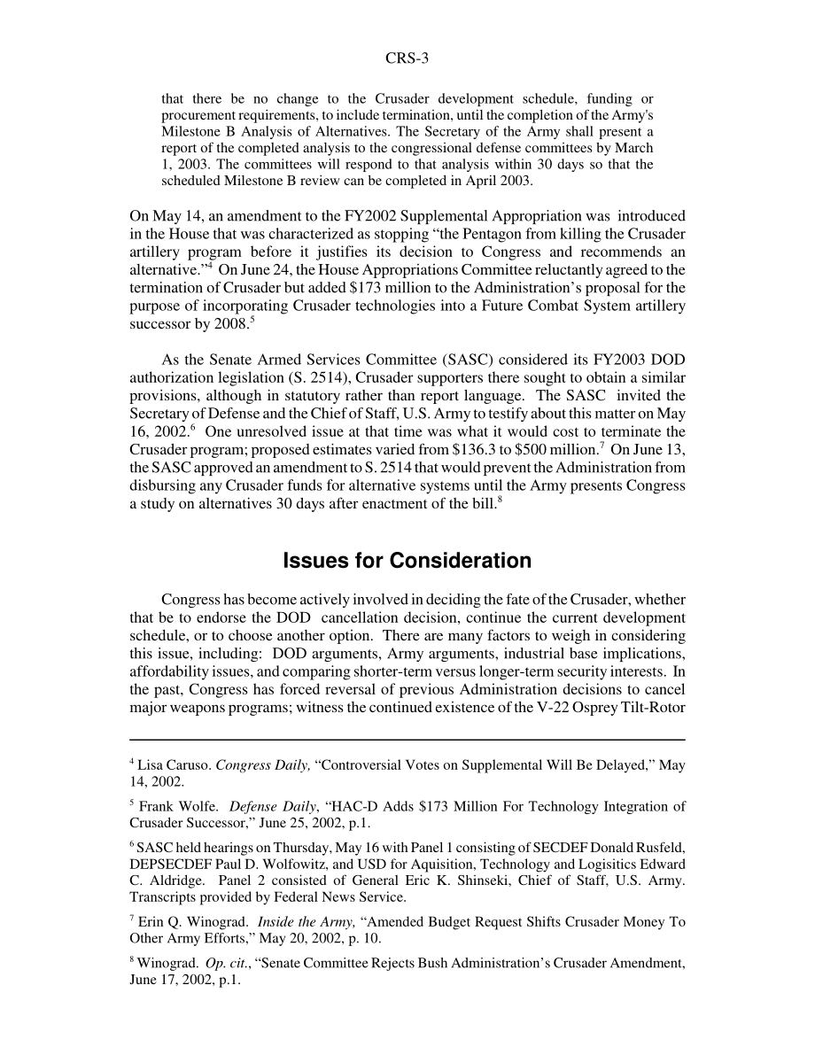 [20020625]RS21218_十字军XM2001自行榴弹炮：国会背景和议题.pdf_第3页
