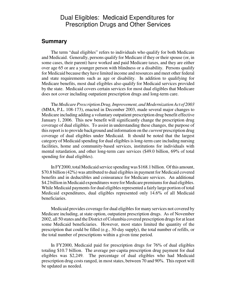[20040713]RL31987_双重可选项：处方药和其他服务的医疗补助支出.pdf_第2页