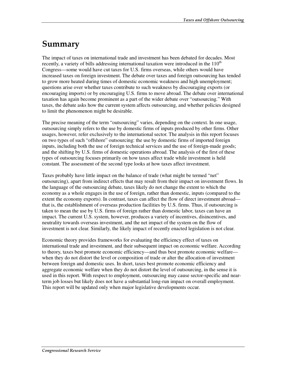 [20090130]RL32587_税收和离岸外包.pdf_第2页