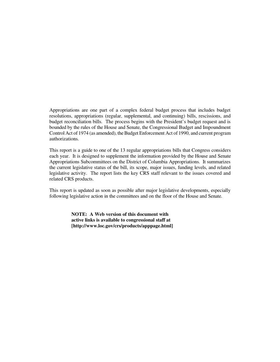 [20001127]RL30513_2001财年拨款：哥伦比亚特区.pdf_第2页