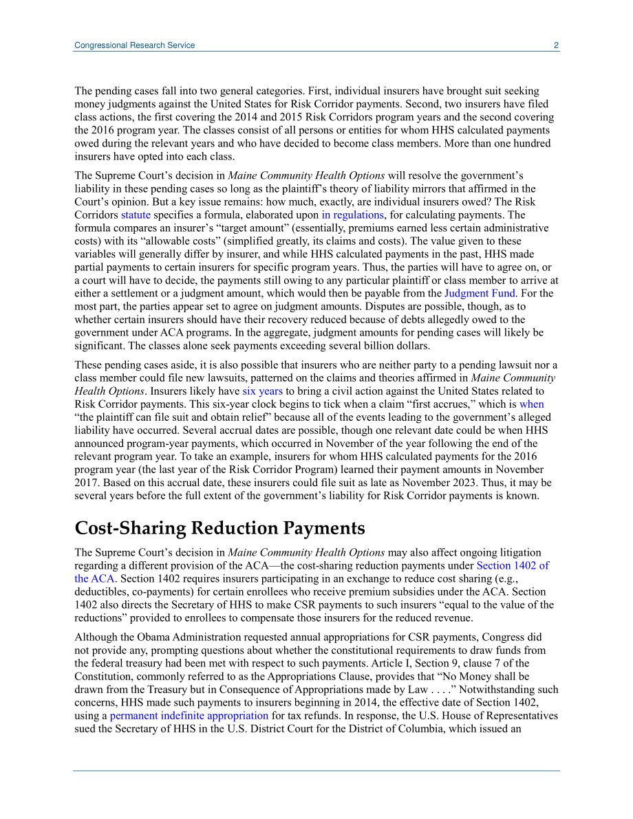 [20200716]LSB10519_连锁反应：评估最高法院风险走廊裁决的影响.pdf_第2页