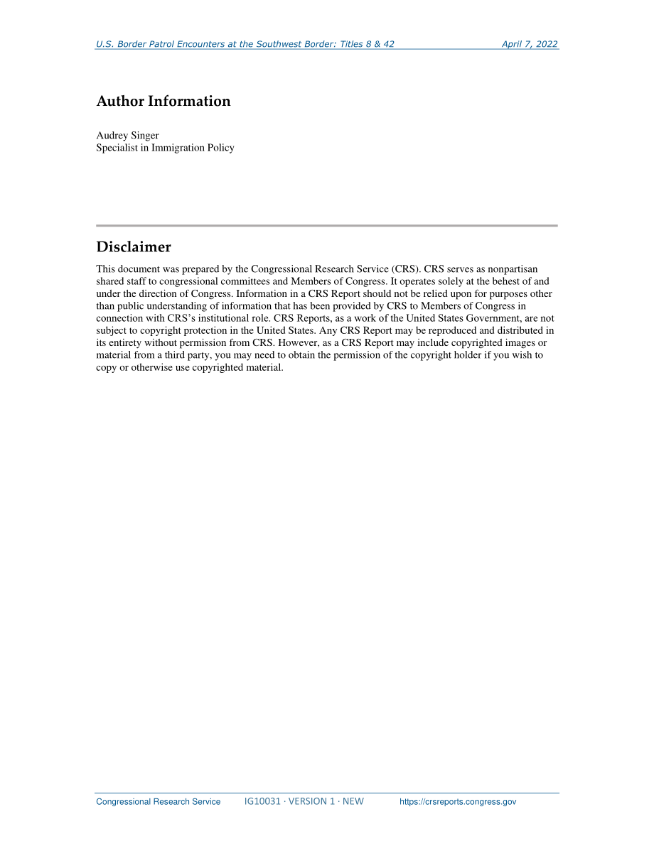 [20220407]IG10031_美国边境巡逻队在西南边境遭遇：标题8和42 .pdf_第2页