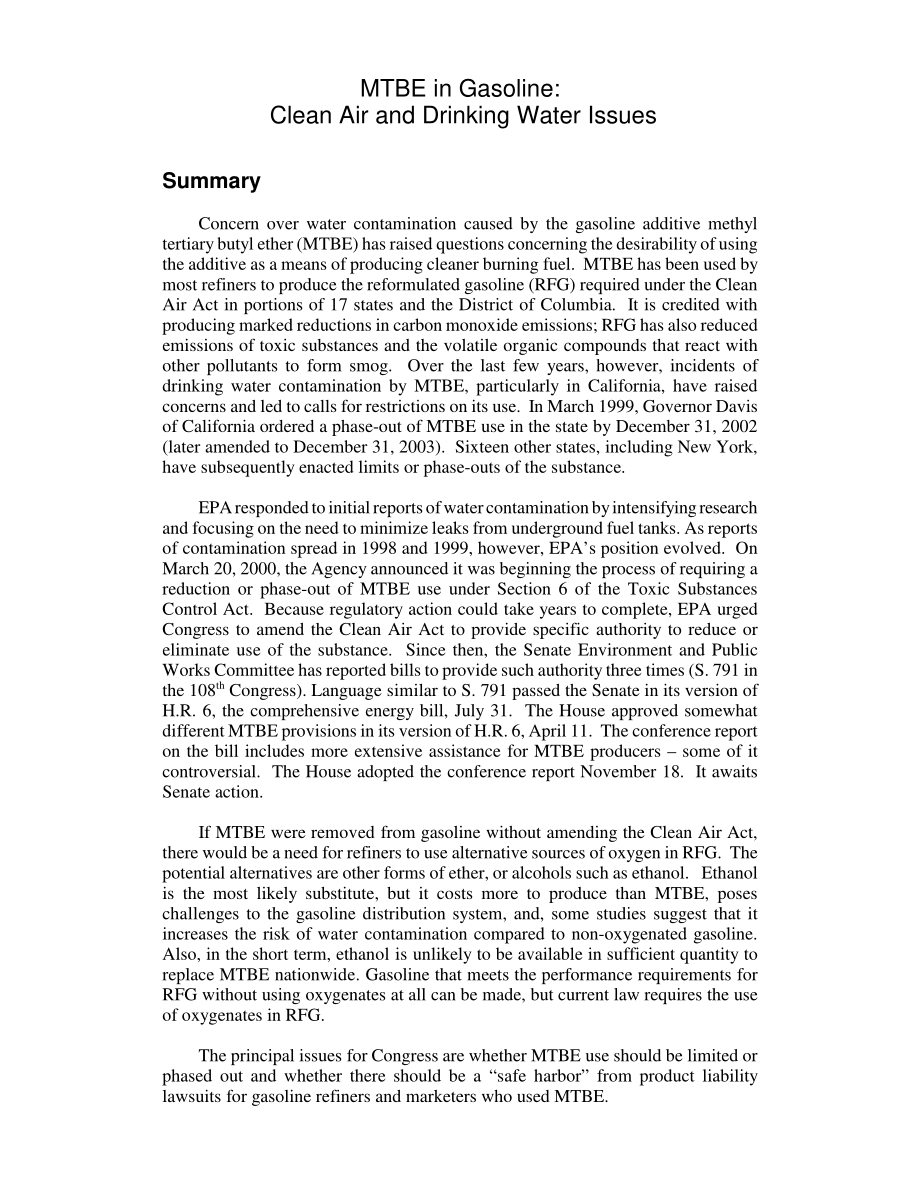 [20040102]98-290ENR_汽油中的MTBE：清洁空气和饮用水问题.pdf_第2页