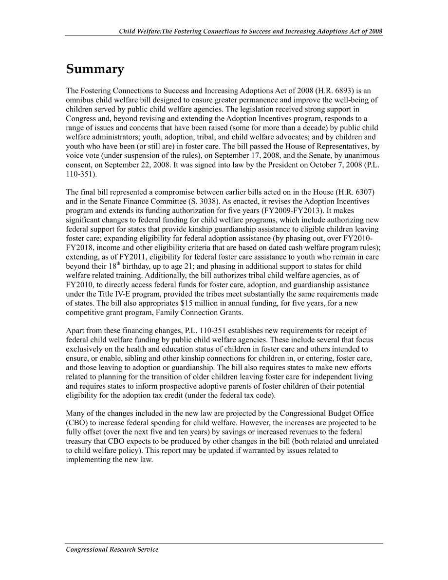 [20081009]RL34704_儿童福利：2008年《培养与成功的联系和提高收养率法案》（P.L110-351).pdf_第2页