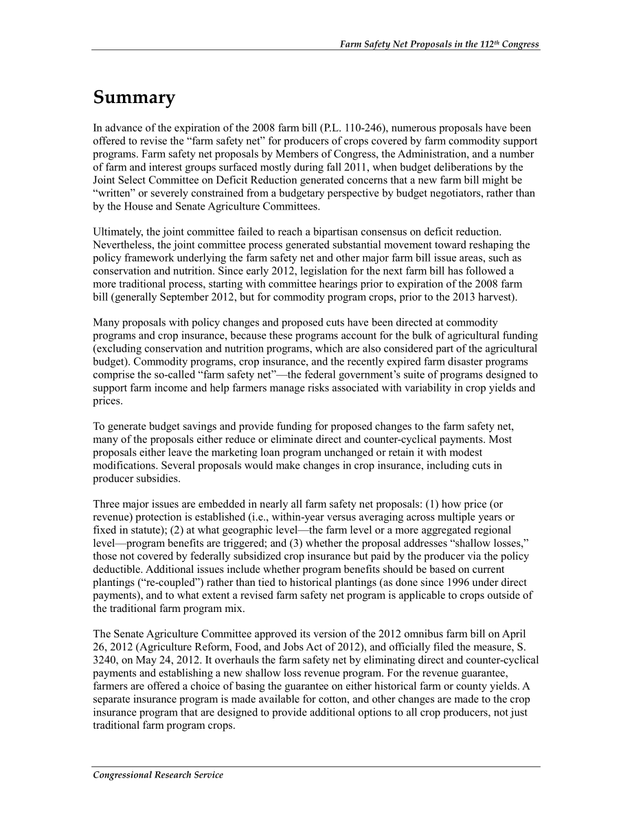 [20120601]R42040_第112届国会农业安全网提案.pdf_第2页