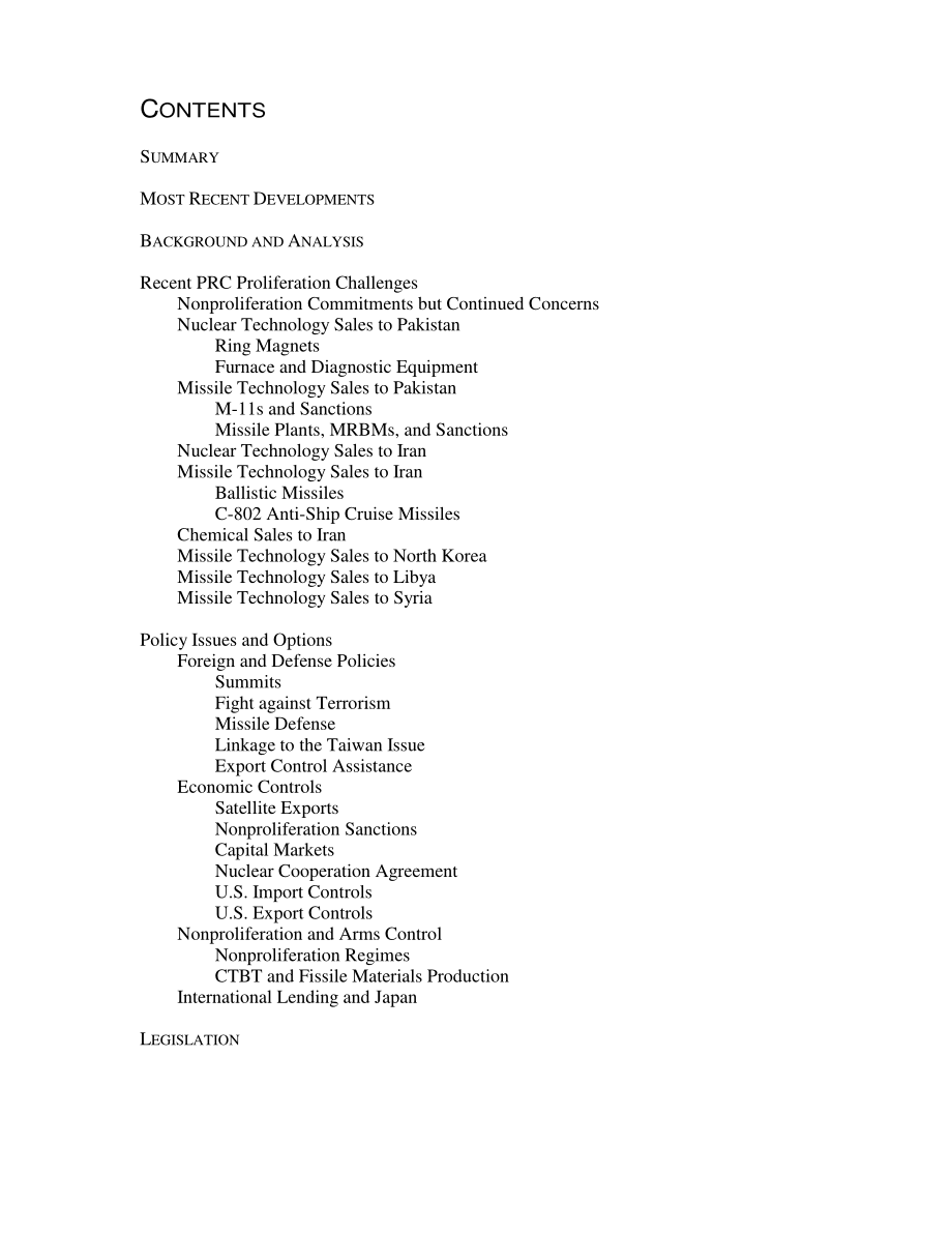 [20020725]IB92056_中国大规模杀伤性武器和导弹的扩散：当前政策问题.pdf_第2页