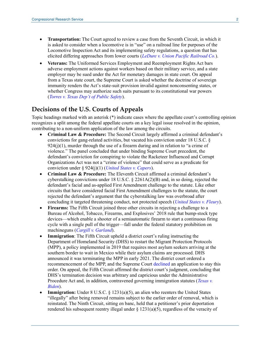 [20211220]LSB10670_国会法院观察员：最近立法者感兴趣的上诉裁决（2021年12月13日至19日）.pdf_第2页