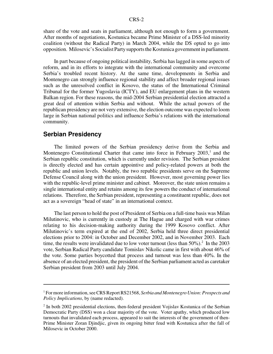 [20040629]RS21856_塞尔维亚：2004年总统选举.pdf_第2页