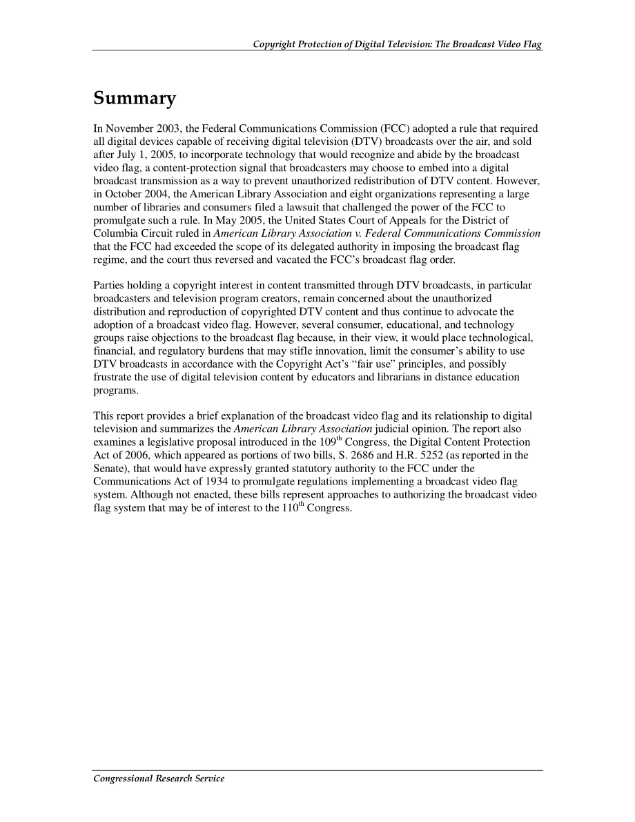 [20070111]RL33797_数字电视版权保护：广播视频标志.pdf_第2页