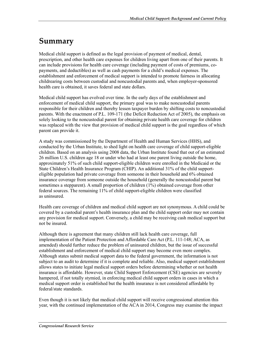 [20131218]R43020_医疗儿童支持：背景和当前政策.pdf_第2页