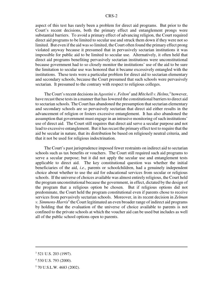 [20020730]RS21273_教会和国家法律：对教派学校的公共援助.pdf_第2页