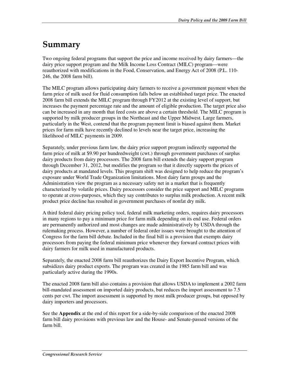 [20090122]RL34036_乳制品政策和2008年农业法案.pdf_第2页