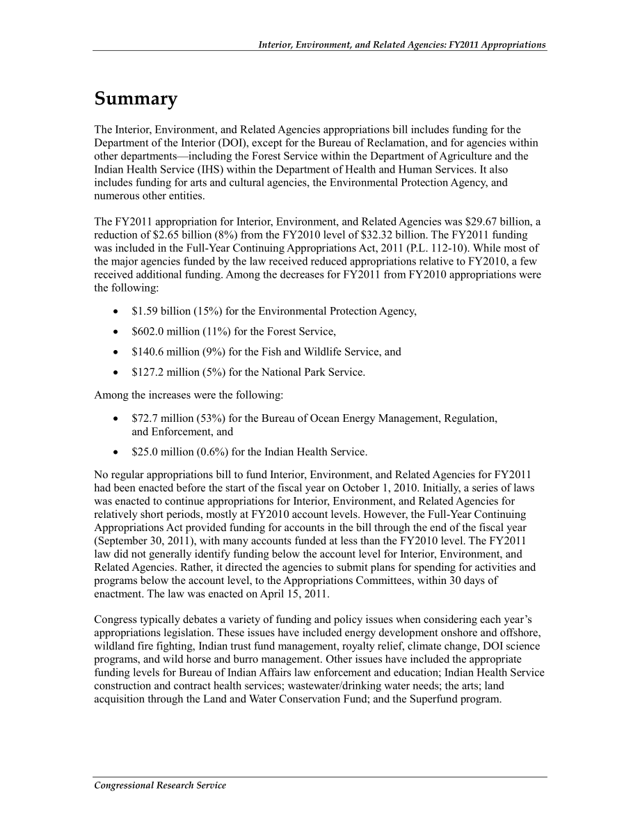 [20110512]R41258_内部、环境和相关机构：2011财年拨款.pdf_第2页